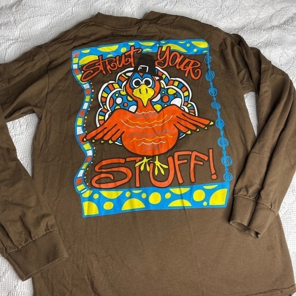 LAST CHANCE! Thanksgiving‎ Turkey Tee Strut Your Stuff Small - Picture 2 of 4